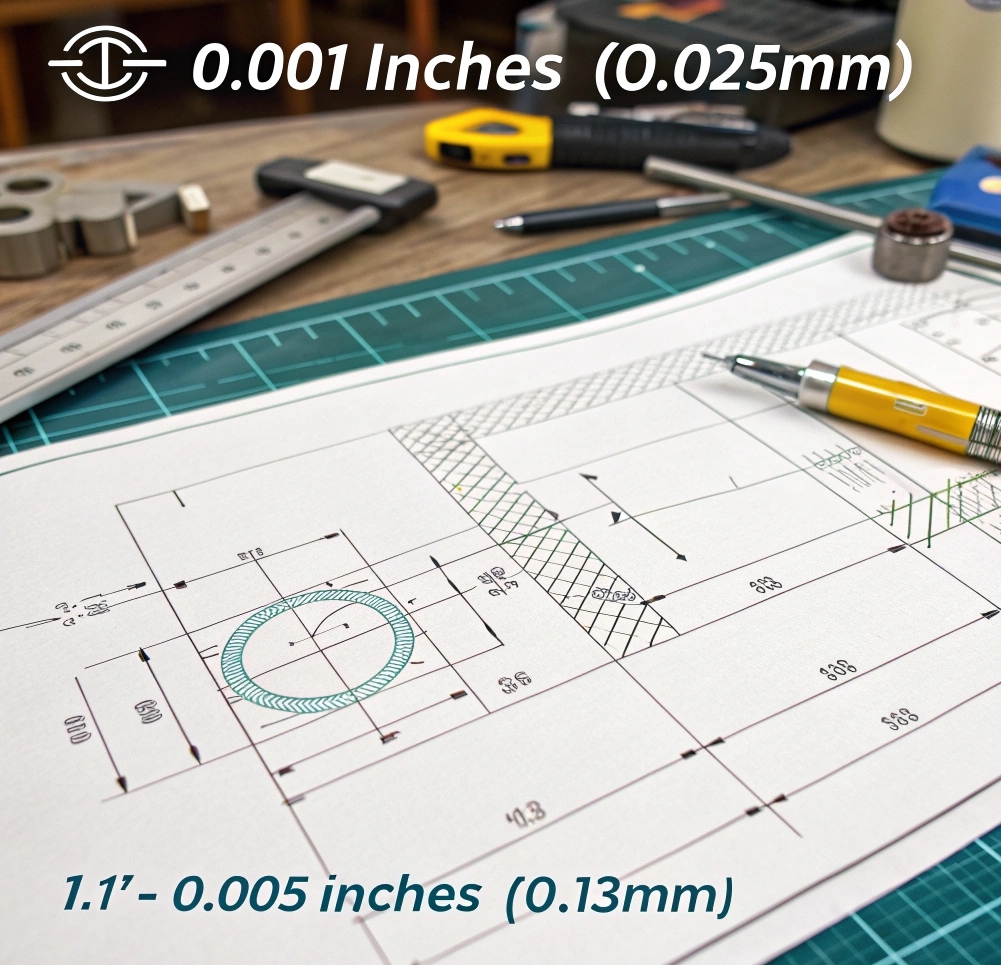 Realistic machining tolerances alt with keywords